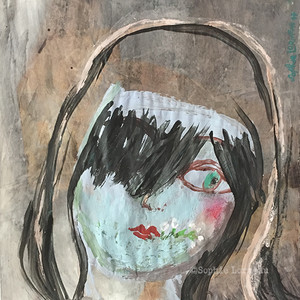 lady-woman-femme-muguet-refleurir-frange-oei-lily-portrait-face-visage-sophielormeau-lormeau-artiste-peinture-french-artist-art-tableau-paper-magazine-colorful-naif-naiv-contemporain-contempor