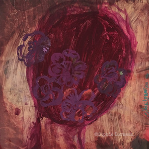 lady-woman-femme-flower-refleurir-cramoisi-rouge-purple-portrait-face-visage-sophielormeau-lormeau-artiste-peinture-french-artist-art-tableau-paper-magazine-colorful-naif-naiv-contemporain-