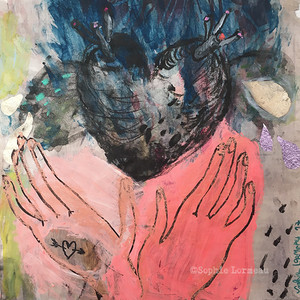 coeur-cœur-heart-declaration-amour-amoureux-hand-mains-in-love-lovers-couleurs-pastel-acrylic-sophielormeau-lormeau-artiste-peinture-french-artist-art-tableau-paper-magazine-colorful-naif-naiv